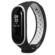 Ремешок для Mi Band 3/4 NIKE STYLE_Type1 белый/черный