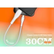 USB cable MOXOM micro USB (MX-CB80) 30cm белый