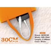 USB cable MOXOM micro USB (MX-CB80) 30cm белый