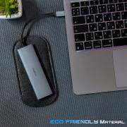 USB HUB MOXOM (MX-HB01) 5in1 Type-C to USB/ 4*USB3.0 + 1*PD серый