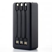 АКБ PowerBank DC DP-33 (30000 mAh) w/cable micro, type-c, lightning черный