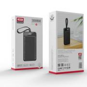 АКБ PowerBank XO PR156 (30000 mAh) QC22.5W/PD20W черный