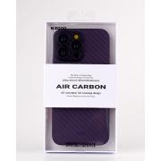 Карбоновый чехол K-DOO Air Carbon (UltraSlim 0.45mm) для iPhone 14 Pro темно-фиолетовый