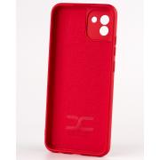 Силиконовый чехол SOFT Silicone Case для Samsung A03 (ТРИЗУБ) красный