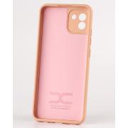 Силиконовый чехол SOFT Silicone Case для Samsung A03 (ТРИЗУБ) пудра