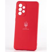 Силиконовый чехол SOFT Silicone Case для Samsung A33 5G (ТРИЗУБ) красный
