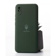 Силиконовый чехол Original pack SOFT для iPhone 12 Pro Max (ТРИЗУБ) темно-зеленый