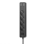 Удлинитель XO 4USB/ 4 OUTLET/ 1.8m (WL10) черный