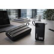 АКБ PowerBank Polygold PG-PW328 USB/2 PD/фонарь/LED дисплей/кабель 2в1(Type-C/Lightning) (36000mAh) черный
