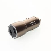 Автомобильное зарядное устройство (Адаптер) DC 2xPD/40W (XC-40) Metal темно-серый