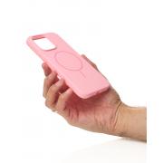 Чехол MagSafe Silicone Beats Case для iPhone 15 Pro pink