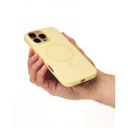 Силиконовый чехол Slim Ring Soft с поддержкой MagSafe для iPhone 16 Pro Max sunglow