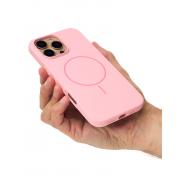 Силиконовый чехол Slim Ring Soft с поддержкой MagSafe для iPhone 16 Pro Max pink