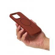 Силиконовый чехол Slim Ring Soft с поддержкой MagSafe для iPhone 14 Pro Max brown