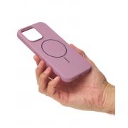 Силиконовый чехол Slim Ring Soft с поддержкой MagSafe для iPhone 14 Pro Max lavander