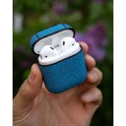 Чехол для Airpods 1/2 TEXTILE синий