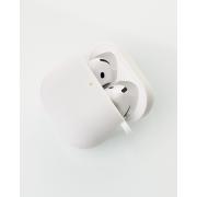 Чохол для навушників Airpods 3 Silicone case з мікрофіброю білий