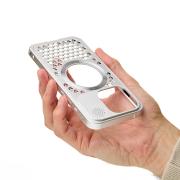 Металлический чехол AROMA PERFORATED METAL с поддержкой MagSafe для iPhone 14 Pro Max серебряный