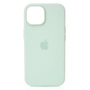 Силиконовый чехол Lux Colors с поддержкой MagSafe для iPhone 15 Soft Mint
