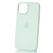 Силиконовый чехол Lux Colors с поддержкой MagSafe для iPhone 15 Soft Mint