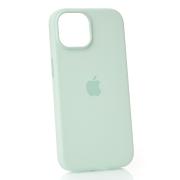 Силиконовый чехол Lux Colors с поддержкой MagSafe для iPhone 15 Soft Mint
