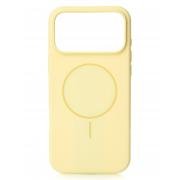 Силиконовый чехол Slim Ring Soft с поддержкой MagSafe для iPhone 17 Pro sunglow