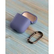 Чехол для Airpods 1/2 SOFT+Fiber grey lavender