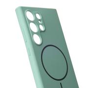 Силиконовый чехол Slim Ring Soft с поддержкой MagSafe для Samsung S24 Ultra succulent