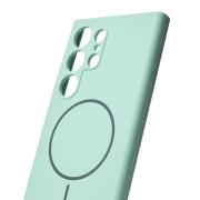 Силиконовый чехол Slim Ring Soft с поддержкой MagSafe для Samsung S24 Ultra succulent