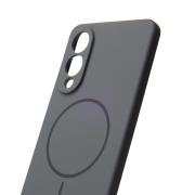 Силиконовый чехол Slim Ring Soft с поддержкой MagSafe для Samsung S25 Edge stone gray