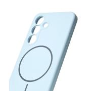 Силиконовый чехол Slim Ring Soft с поддержкой MagSafe для Samsung S25 blue fog