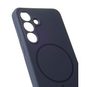 Силиконовый чехол Slim Ring Soft с поддержкой MagSafe для Samsung S25 dark blue