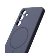 Силиконовый чехол Slim Ring Soft с поддержкой MagSafe для Samsung S25 dark blue