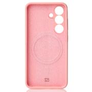 Силиконовый чехол Slim Ring Soft с поддержкой MagSafe для Samsung S25 pink