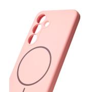 Силиконовый чехол Slim Ring Soft с поддержкой MagSafe для Samsung S25 pink