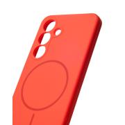 Силиконовый чехол Slim Ring Soft с поддержкой MagSafe для Samsung S25 red
