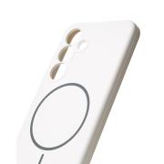 Силиконовый чехол Slim Ring Soft с поддержкой MagSafe для Samsung S25 white
