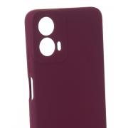 Силиконовый чехол SOFT Silicone Case для Motorola G34 (без лого) бордовый