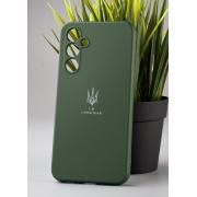 Силиконовый чехол Original pack SOFT для Samsung A54 5G (ТРИЗУБ) темно-зеленый