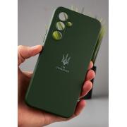 Силиконовый чехол Original pack SOFT для Samsung A54 5G (ТРИЗУБ) темно-зеленый