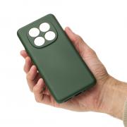 Силиконовый чехол SOFT Silicone Case для Xiaomi Redmi Note 14 Pro 5G (без лого) темно-зеленый