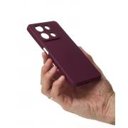 Силиконовый чехол SOFT Silicone Case для Xiaomi Redmi Note 13 5G (без лого) бордовый