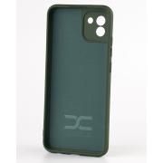Силиконовый чехол SOFT Silicone Case для Samsung A03 (ТРИЗУБ) темно-зеленый