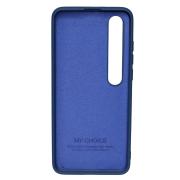 Силиконовый чехол SOFT Silicone Case для Xiaomi Mi 10 Pro HQ (с логотипом) синий