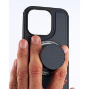 Чехол экокожа DC + PopSocket с поддержкой MagSafe для iPhone 13 Pro Max темно-синий