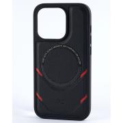 Чехол экокожа DC + PopSocket с поддержкой MagSafe для iPhone 13 Pro Max черный