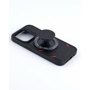 Чехол экокожа DC + PopSocket с поддержкой MagSafe для iPhone 13 Pro Max черный