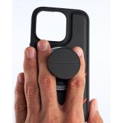 Чехол экокожа DC + PopSocket с поддержкой MagSafe для iPhone 13 Pro Max черный