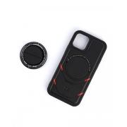 Чехол экокожа MagSafe DC + magsafe PopSocket для iPhone 14 черный