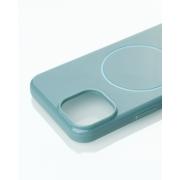Силиконовый чехол Slim Ring Glamour с поддержкой MagSafe для iPhone 12/12 Pro wave blue